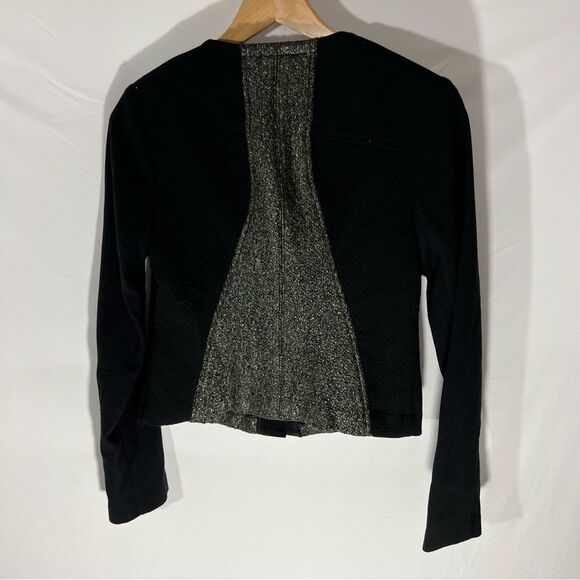 CAbi #3036 Cropped Panel Media Jacket Black Gray Sz XS - Picture 3 of 7